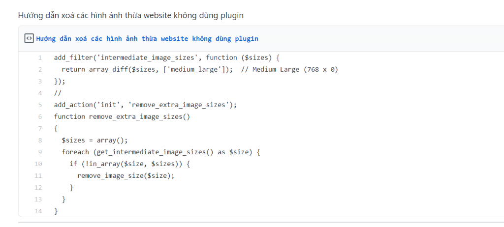 Hướng dẫn xoá các hình ảnh thừa website không dùng plugin