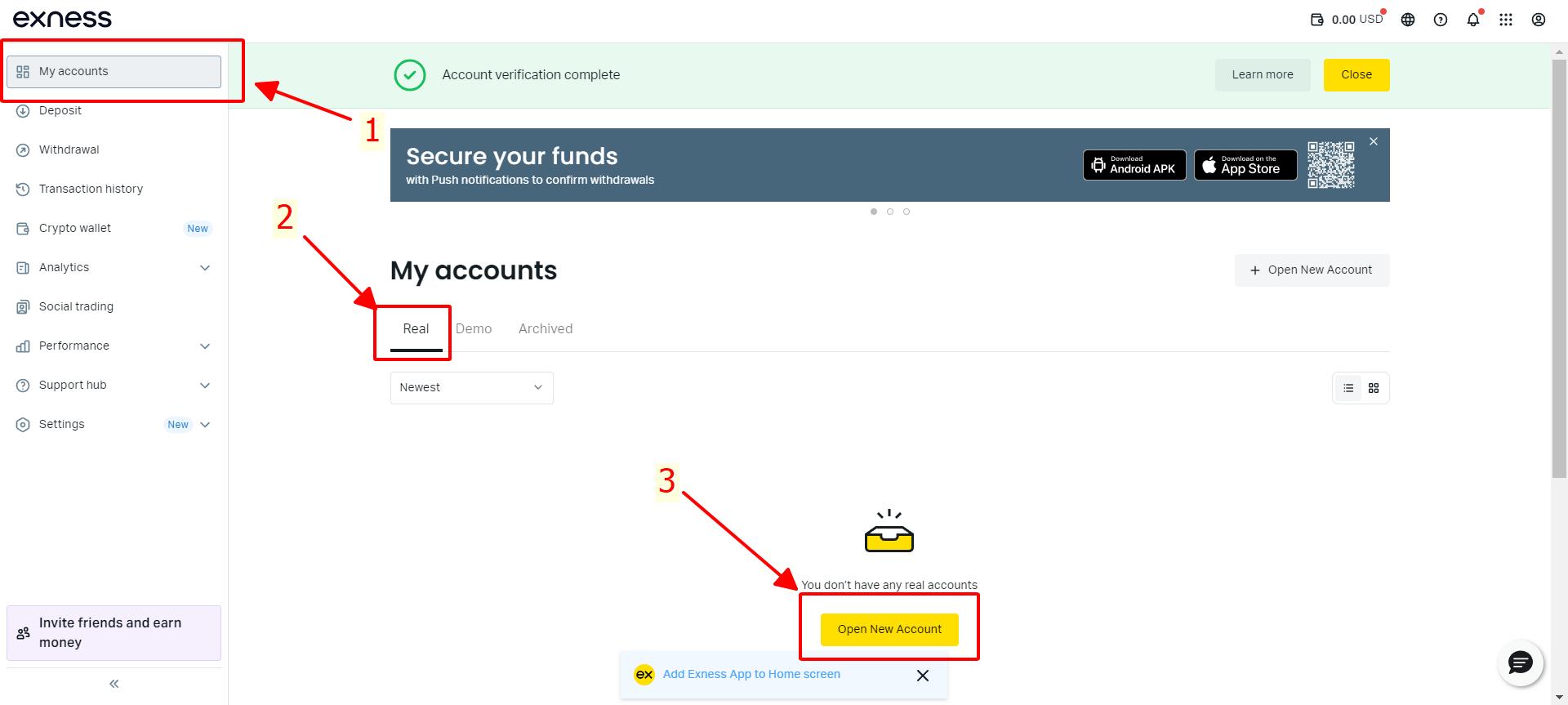 Open New Account – How to Open an Exness Account (Trade Viet Stock)