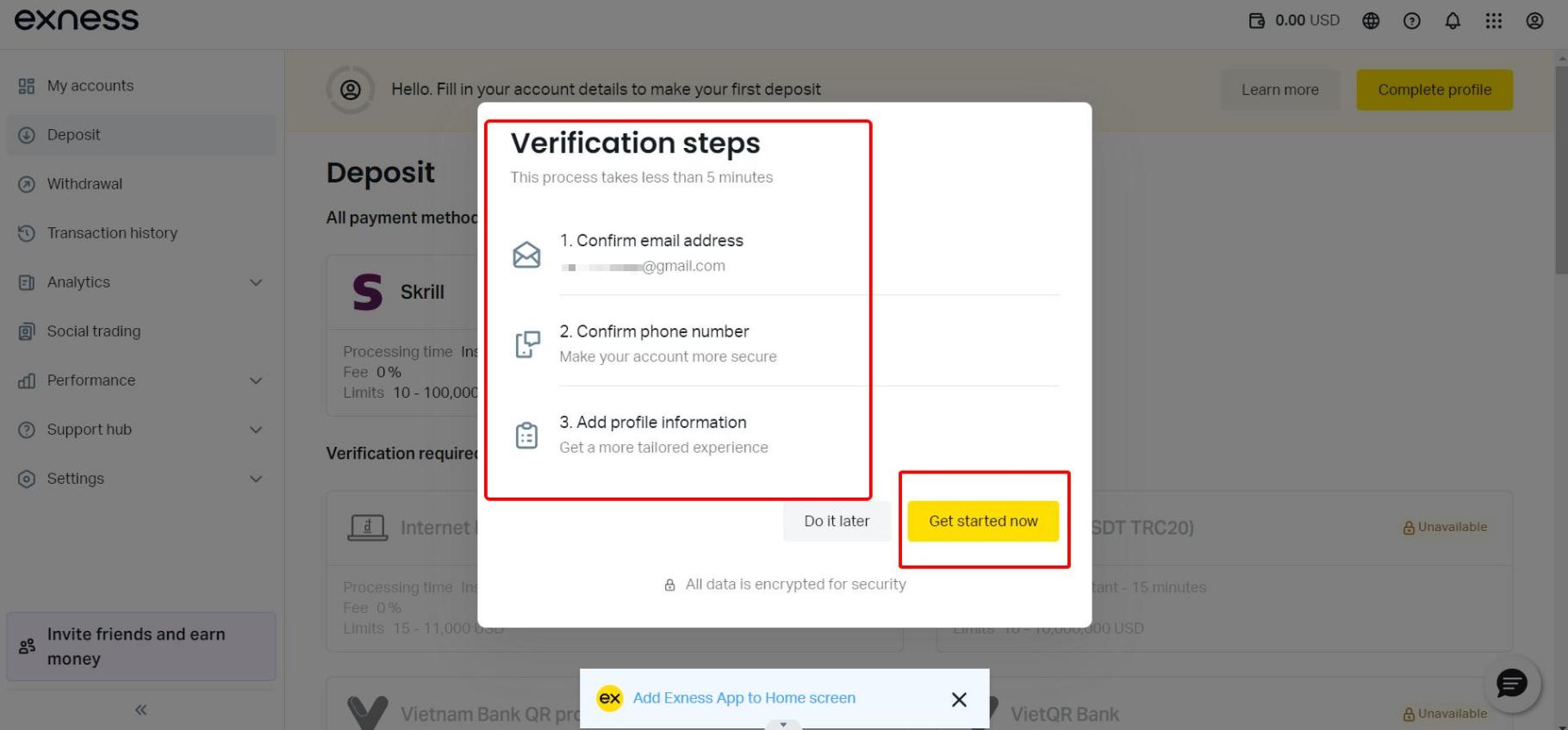 Complete Information – How to Open an Exness Account (Trade Viet Stock)